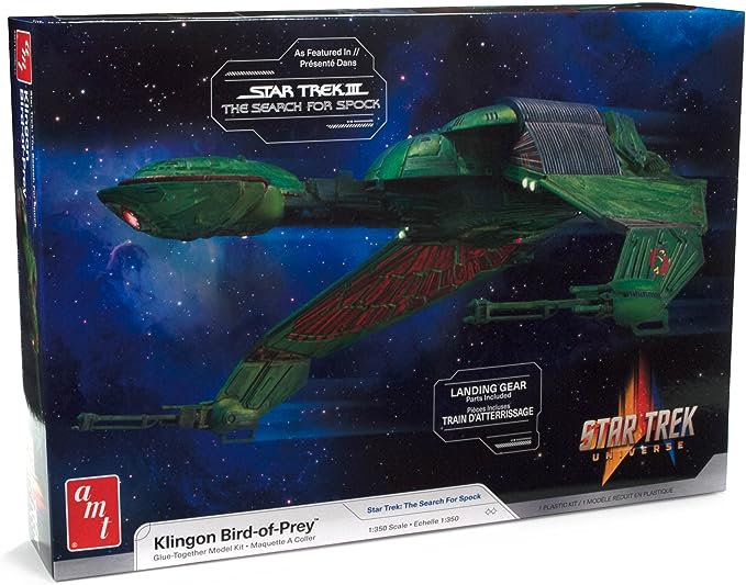 El kit de modelo de pájaro de presa Klingon a escala 1:350 de AMT