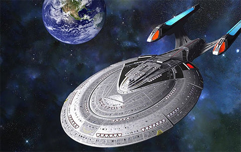 1:1400 Scale Star Trek USS Enterprise E AMT Model Kit Plus Remote Control Lighting, Sound & Weapons Systems Combo - Mahannah's Sci-fi Universe