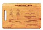 Bamboo Star Trek USS Enterprise Lineage Laser Engraved Decorative Cutting Board - Mahannah's Sci-fi Universe