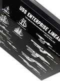 New item!! USS Enterprise Lineage Engraved Blueprint Hanging Wall Art - Mahannah's Sci-fi Universe