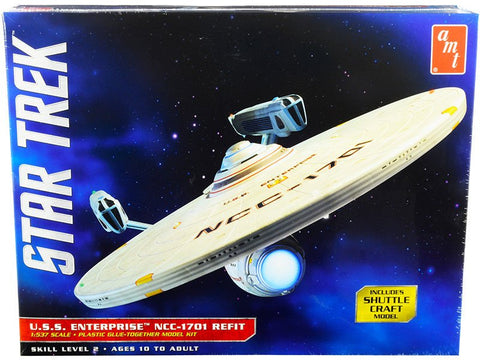 Skill 2 Model Kit U.S.S. Enterprise NCC-1701 Refit Starship "Star Trek" 1/537 Scale Model by AMT - Mahannah's Sci-fi Universe