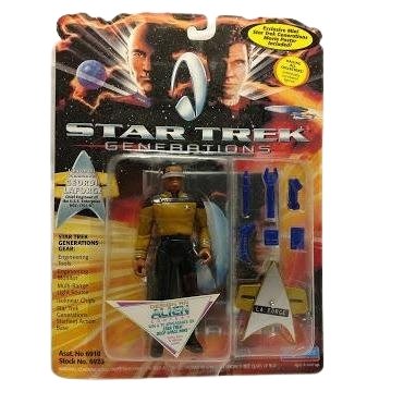 Star Trek Generations Lieutenant Geordi Laforge Collectible Action Figure-Free U.S Shipping!! - Mahannah's Sci-fi Universe