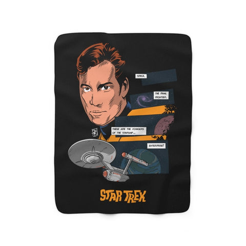 Star Trek TOS/Kirk Sherpa Fleece Blanket - Mahannah's Sci-fi Universe