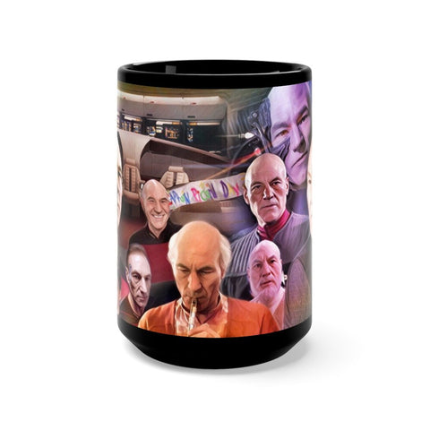 The Many Faces of Jean Luc Picard - Limited Run Fan Art Coffee Mug - Mahannah's Sci-fi Universe