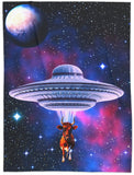 UFO Cow Sherpa Blanket - Mahannah's Sci-fi Universe