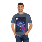 Unisex Garment-Dyed UFO Cow T-shirt - Mahannah's Sci-fi Universe